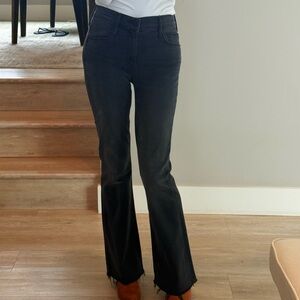 Mother The Weekender Fray, in a soft black color